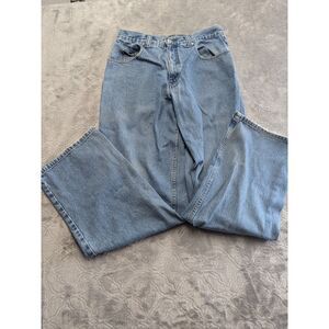 Anchor Blue Beyond Baggy Jeans Mens 32x34 Y2K Skater Wide Leg Denim